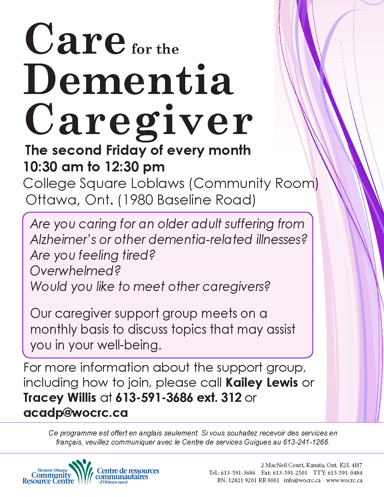 Caregiver Support Western Ottawa Community Resource Centre - 