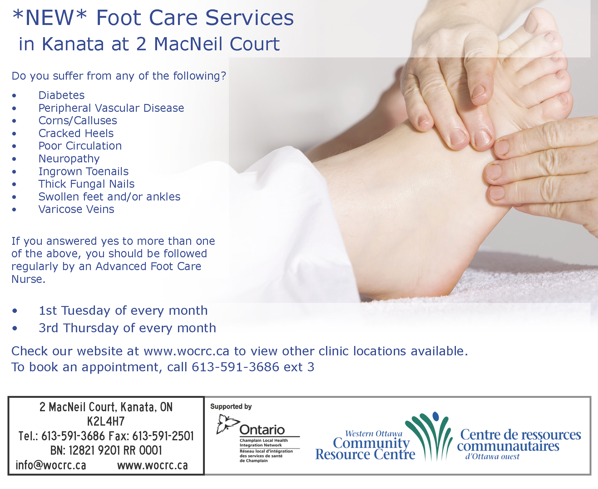 Foot Care Western Ottawa Community Resource Centre