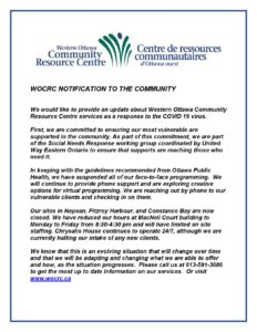 WOCRC NOTIFICATION TO THE COMMUNITY-EN