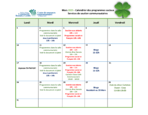 CSS Calendar Mars 2025- FRA